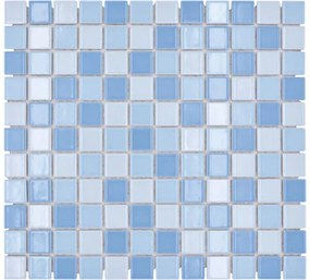 Keramická mozaika BM 200 modrá mix 30,2 x 33 cm