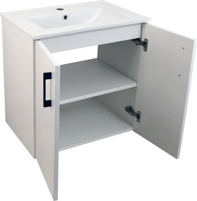 Comodo Kúpeľňová skrinka s keramickým umývadlom ROSO W 60 - biela