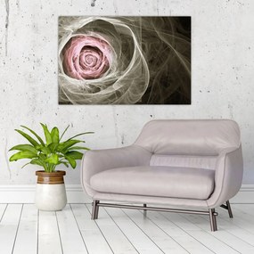 Obraz - Abstraktné ruže svetlo ružová (90x60 cm)