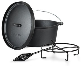 Klarstein Galloway, liatinový hrniec, 7.6 barbecue hrniec, liatina, žíhaný, veľkosť L/7,2 l