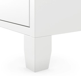 Kovový botník SHIRLEY, 960 x 900 x 170 mm, biely