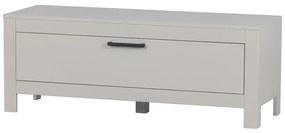 Svetlosivý TV stolík z borovicového dreva 120x45x40 cm Bonk – WOOOD
