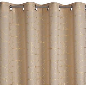 ZÁVES NA KRÚŽKOCH EVI 140X250 CM BÉŽOVÁ