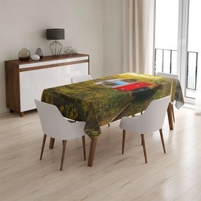 Sablio Obrus Červená električka v lese - 130x170 cm
