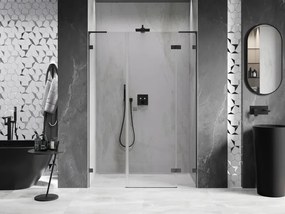 Mexen Lunar L, pravé otočné sprchové dvere 135 cm, 8mm číre sklo, grafitový profil, 834SL-135-050-95-00-P