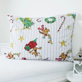 Jerry Fabrics Vianočné bavlnené obliečky 140x200 + 70x90 cm - Grinch "Grinchmas"
