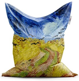 Sablio Sedací vak Pšeničné pole s vranami - Vincent van Gogh - 150x100 cm