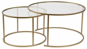 Súprava konferenčných stolíkov Aurum Gold 80 cm, 2 ks