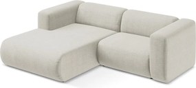 Béžová rohová pohovka (ľavý roh/s leňoškou) Ekahi – Makamii