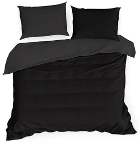 Luxusné čierne posteľné obliečky bavlnený satén