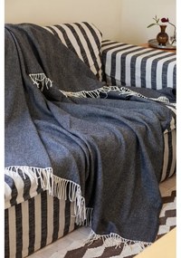 Merino deka Elli 130x180, bielo-tmavo sivá