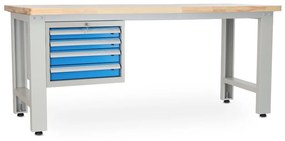 Dielenský stôl Solid OAK-40, 210 cm, závesný box, dub