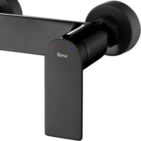 Rea Storm, vaňová batéria s ručnou bodovou sprchovou sadou, čierna matná, REA-B9989