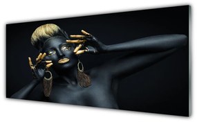 Obraz plexi Žena farba človek 125x50 cm