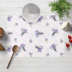 Biante Teflónové prestieranie na stôl TF-128 Vetvičky levandúľ na bielom 30x40 cm