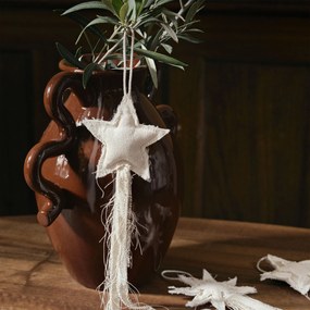 ferm LIVING Vianočná ozdoba z organickej bavlny Vela set 4 ks