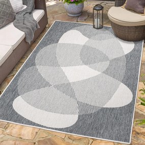 Dekorstudio Obojstranný koberec na terasu DuoRug 5835 - sivý Rozmer koberca: 200x290cm