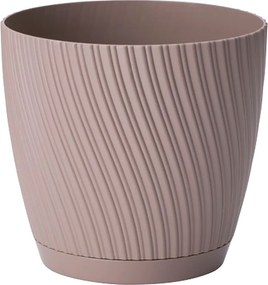Kvetináč MIKA ECO RECYCLED s podstavcom 190 mm, šedo-béžový*1161