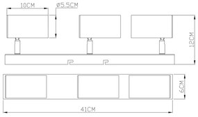 Globo 57911-3W - Bodové svietidlo ROBBY 3xGU10/35W/230V biela