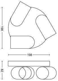 Philips 50583/30/PN - Bodové svietidlo MYLIVING PONGEE 3xGU10/5,5W/230V