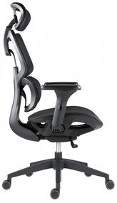 Kancelárska ergonomická stolička ETONNANT — sieť, čierna, nosnosť 130 kg