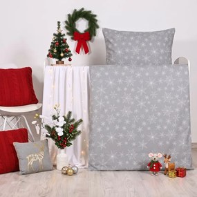 Vianočné obliečky Aurelia sivé EMI, Detský set 90x130 + 45x65