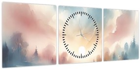 Obraz - Elegantná krajina (s hodinami) (90x30 cm)