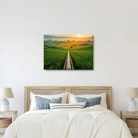 Obraz - Východ slnka nad údolím (70x50 cm)
