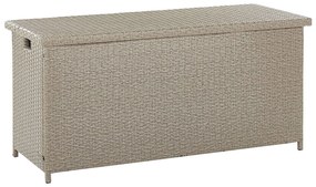 Záhradný box 126 x 46 cm ratanový béžový (taupe) MODENA Beliani