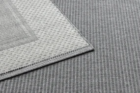 Šnúrkový koberec SIZAL BOHO 46201575 s rámom, sivý