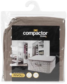 Malý béžový box na uloženie oblečenia Compactor Dots