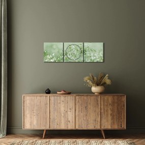 Obraz - Rosa v tráve (s hodinami) (90x30 cm)