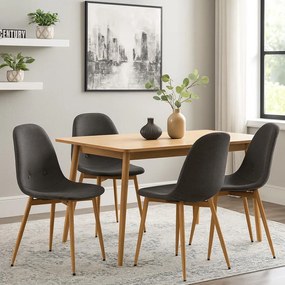 Set - 4ks Jedálenská stolička AVENBERG RIVA, sivá