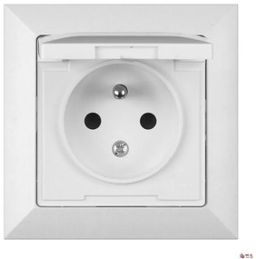 Jedna zásuvka IP44 POLA white 33030