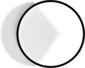 Toolight Toolight, stropné svietidlo 50cm, 30W, 3000K, LHJ076-C, čierna-biela, OSW-50037