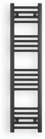 Erga Puerto, vykurovacie teleso 1200x300 mm, 412W, čierna matná, ERG-LAV-GRZE-BK-30120