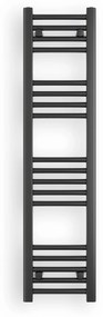 Erga Puerto, vykurovacie teleso 1200x300 mm, 412W, čierna matná, ERG-LAV-GRZE-BK-30120