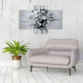 Obraz abstrakcie 3D (90x60 cm)