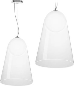 Toolight - závesná sklenená lampa G9 25W APP1029-1CP, strieborná, OSW-09485