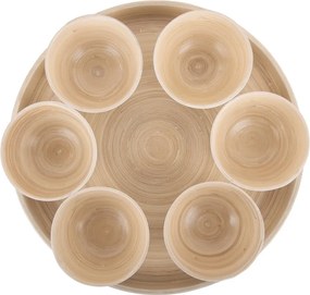 Biela bambusová servírovacia súprava ø 32 cm Puro – PT LIVING