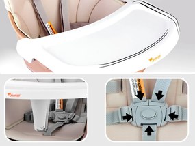 Stolička na kŕmenie Set 6v1 ZA4142 – béžová