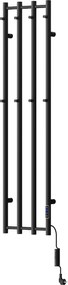 Mexen Pino, elektrické vykurovacie teleso s vešiakmi na uteráky 1405x347 mm, 250 W, čierna, W301-1405-347-00-70