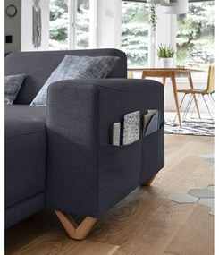 Antracitová rozkladacia/s úložným priestorom rohová pohovka (ľavý roh/do tvaru "U") Classy Sophie – Miuform