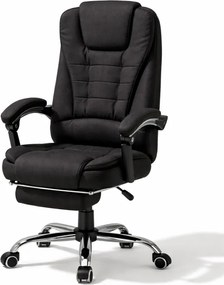 Kancelárske kreslo BOSS s podnožkou - čierna textília