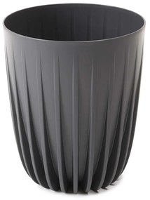 PLASTOVÝ KVETINÁČ STRIPPED ECO 23X19 CM ANTRACITOVÁ