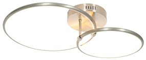 Stropné oceľové svietidlo vrátane LED 3-stupňového stmievateľného 2-svetla - Joaniqa