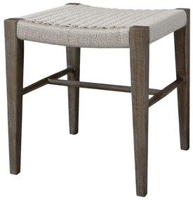 Prírodná drevená lavica / stolička s výpletom Limoges Stool - 44*43*48cm