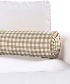 Valcový vankúš so záhybmi farba produktu béžová látka vzorované