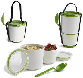BLACK-BLUM Lunch Pot, biely / zelený