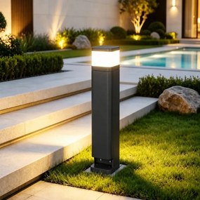 BRILAGI - Vonkajšie svietidlo s 2 zásuvkami SCHUKO PILLAR 1xG9/11W/230V IP44 čierne